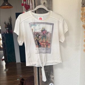 Double D Ranch White and Cream outlaw Top